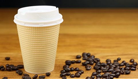 Morning coffee that may be taken to go.